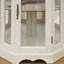 Vitrine de coin blanche en verre avec 4 tablettes amovibles, charnières de haute qualité, idéale pour les objets de collection à la maison, blanc, trempé réglable pour ouvrir les portes, exquis