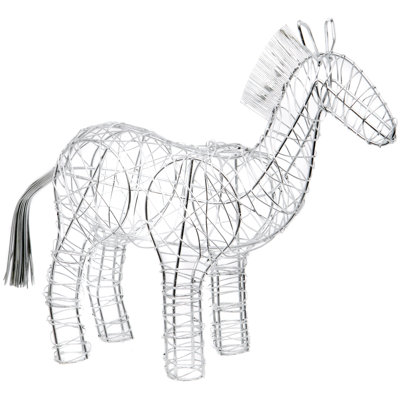Silver Wire Electroplated Horse Decorative Ornament