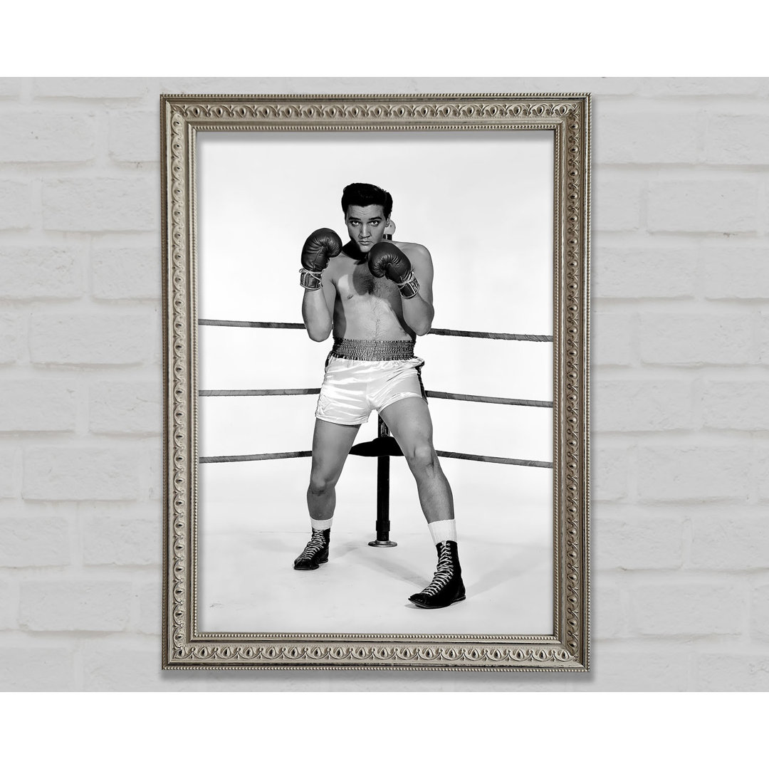 Elvis Presley Boxing Kid - Einzelner Bilderrahmen Druck