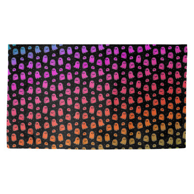 Tapis rose/orange/noir zone Avicia