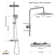 2 Functions Thermostatic shower system with Rough-in Valve