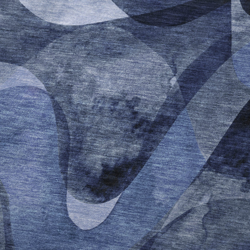 Jeté en sherpa Addison, Bleu marine / abstrait