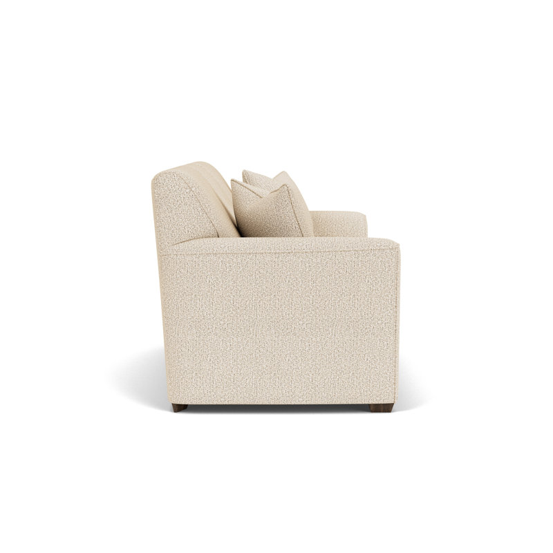 Canapé à accoudoirs évasés 78 ", Polypropylène beige / oléfine