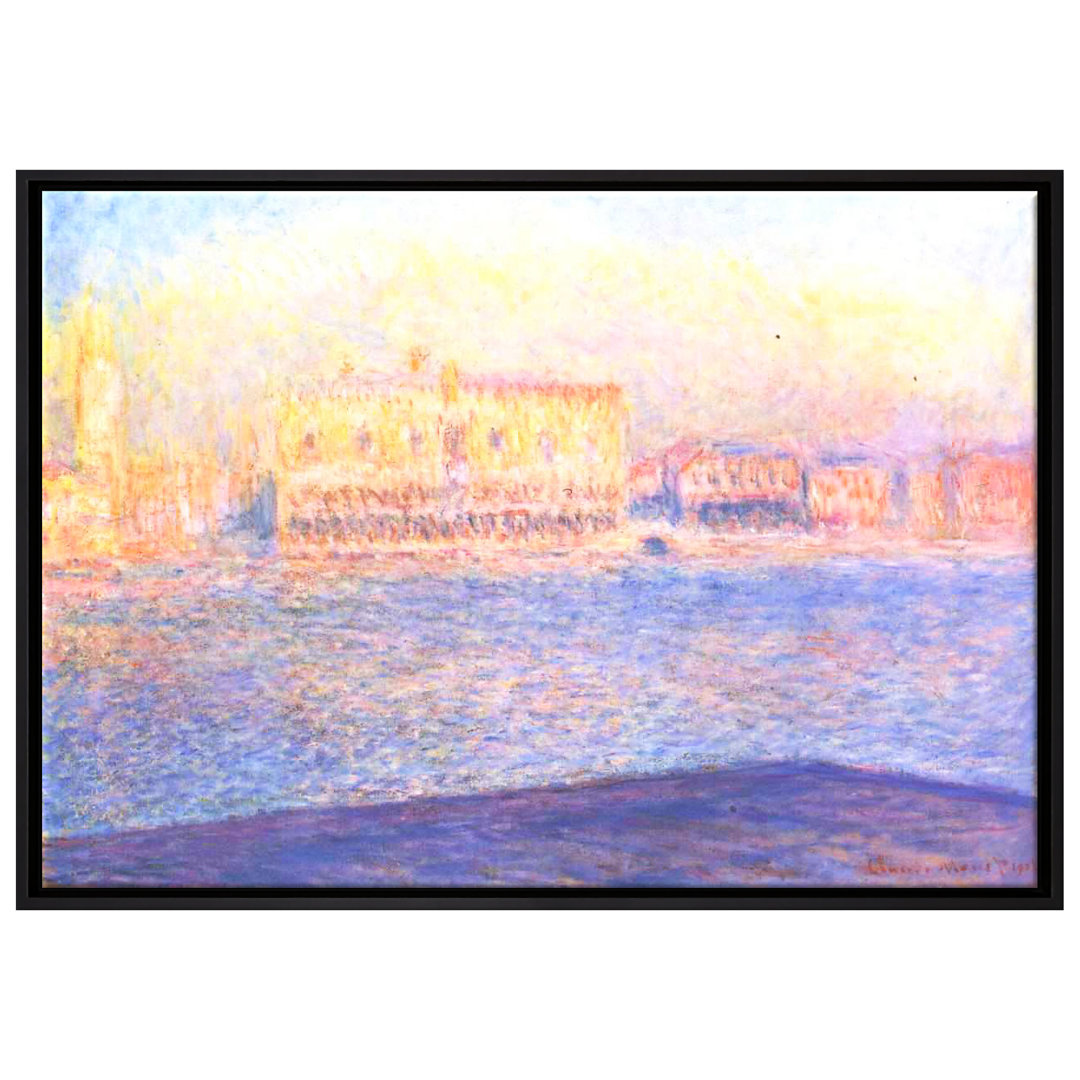 Gerahmtes Leinwandbild Kunstdruck Blick von Santa Maria Maggiore von Claude Monet