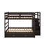Lit superposé double avec lit gigogne et escalier-609263786