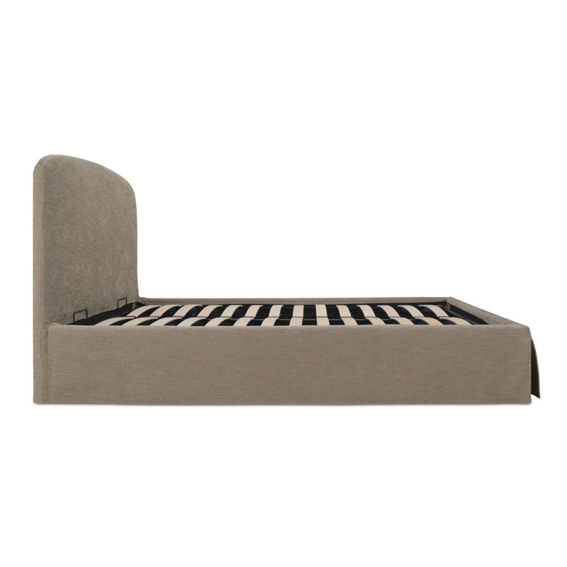Windcrest Upholstered Platform Storage Bed, King, Tan