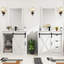 Meuble-lavabo de salle de bain avec lavabo, robinet, miroir, porte de grange coulissante et tiroirs-2033704574-2025407616