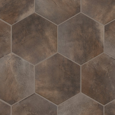 Industrial Hex 8-1/2 In. X 9-7/8 In. Porcelain Modern Look Wall & Floor Tile