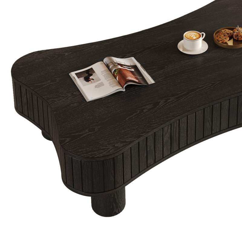 Table basse à plateau relevable moderne avec rangement caché pour le salon, Noir