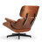 Genuine Leather Swivel Lounge Chair With Ottoman-93432020