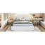 Grand lit plateforme tapissier Teddy