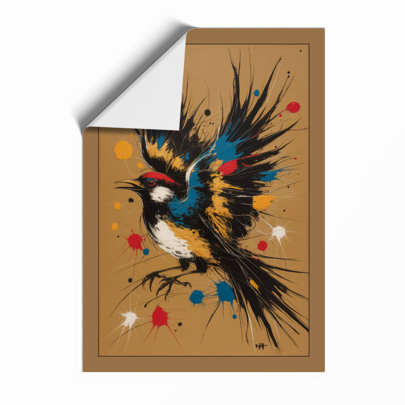 Dynamic Bird In Motion Abstract - Print, Unframed, A3 - 42.0 x 29.7 cm
