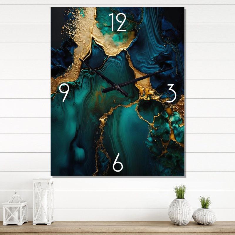 Ikeer - Horloge murale abstraite en marbre, Grand