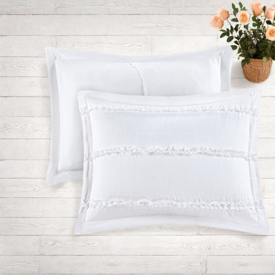 Elegant 5 Piece Microfiber Bedding Sets, Ruffled Cal King For Home