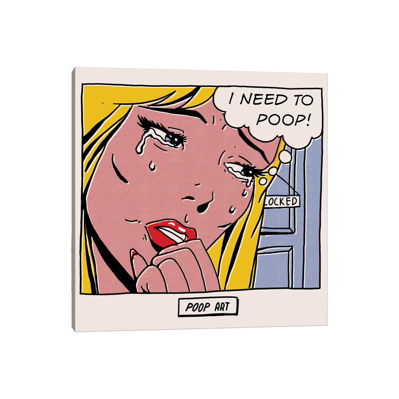 «Poop Art», reproduction sur toile flottante, Toile tendue, H 12 po x l 12 po x P 0,75 po