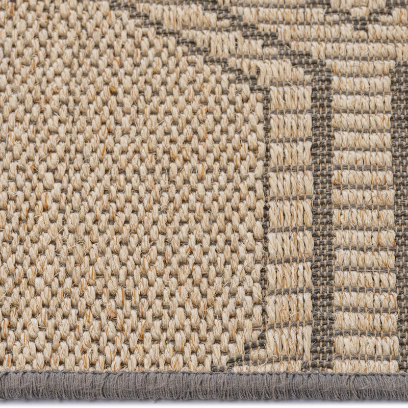 Cheralyn Jute/Sisal Geometric Indoor Rug, Rectangle 2' x 3'