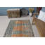 Tapis turc classique tissé à la main en laine orange vibrante, parfait pour la décoration intérieure et les cadeaux