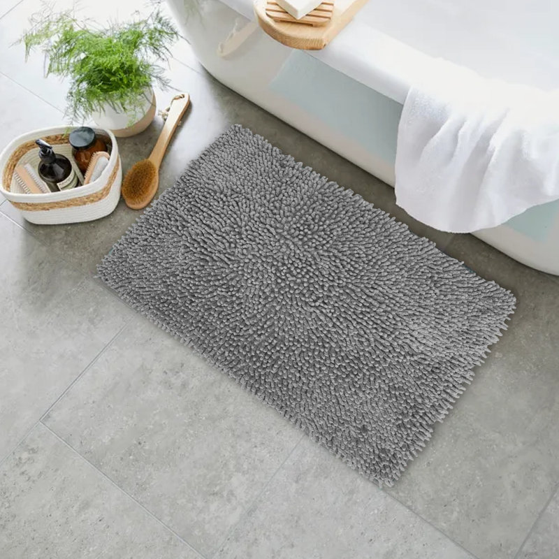 Tapis de bain Hayworth, Gris, L 17 po x L 24 po