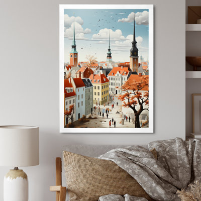 Hoosick Danemark, toits écarlates, collage I - impression