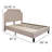 Aluino Arched Button Tufted Upholstered Platform Bed Frame - No Box Spring Required-395099098-395099097