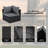6 - Person Outdoor Seating Group with Cushions and Fire Pit Table-1478393704