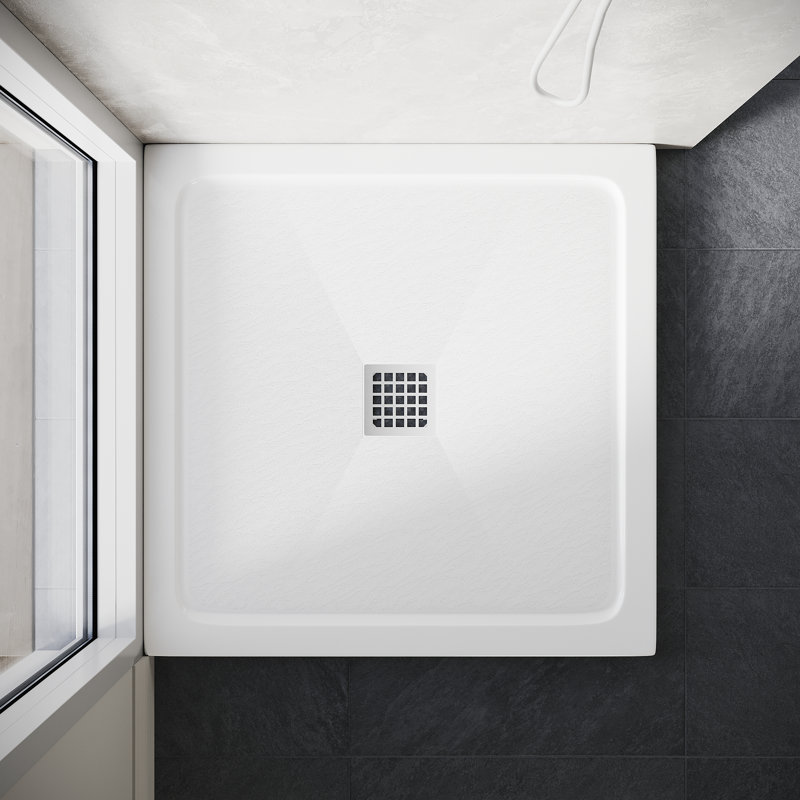 Caleigha W D Shower Tray, 4cm H x 90cm W x 90cm D