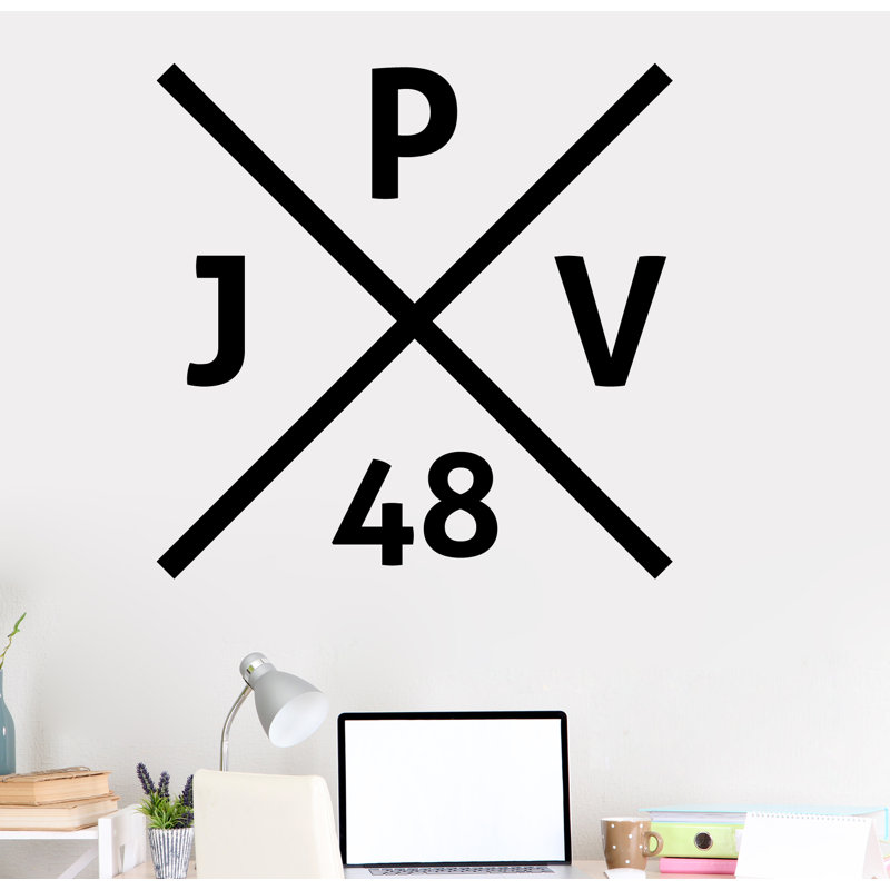 Text & Numbers Wall Decal, Black, Yes