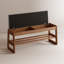 Banc à chaussures de rangement en bois massif avec options de coussins en cuir et lin-772464274-772464277-780432153