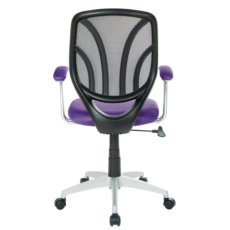 Chaise de travail en maille Hatten, Mauve
