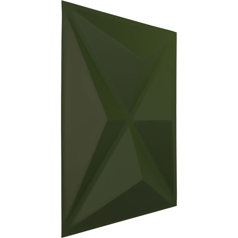 L 19 5/8 po x H 19 5/8 po Panneau mural décoratif 3D EnduraWall Haven, UltraCover Satin Canyon Green (couvre 2,67 pieds carrés)
