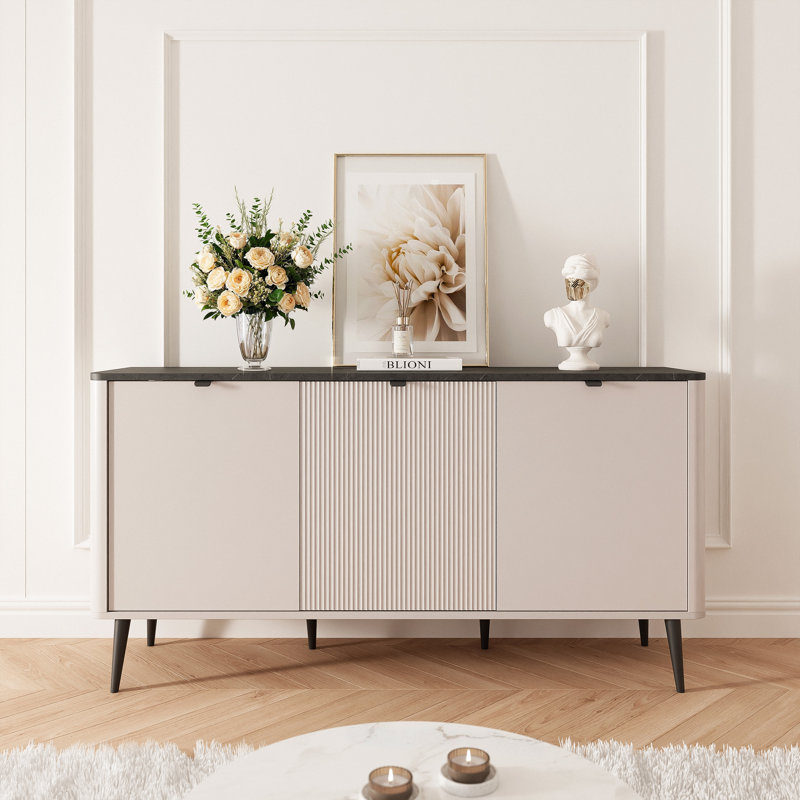 Navani Corner Accent Cabinet, Grey Stone