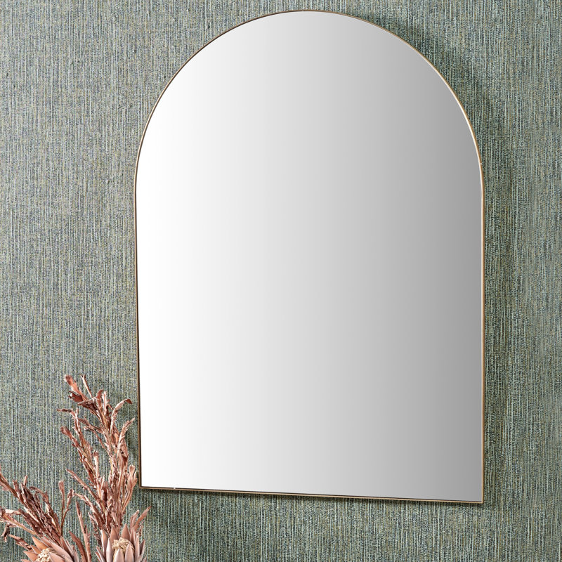 Arch Wall Mirror, Brushed Brass