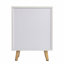 Armoire de chevet blanche à tiroir simple avec table de bout