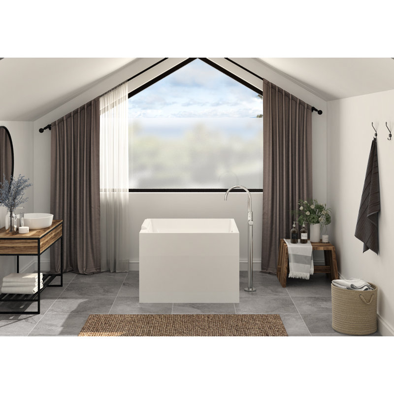 39'' x 39'' Freestanding Soaking Acrylic Bathtub