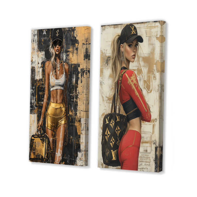 «Gym Model Peak Performance III - Fashion Gym Girl», ensemble de 2 pièces, H 32 po x l 32 po, Toile tendue