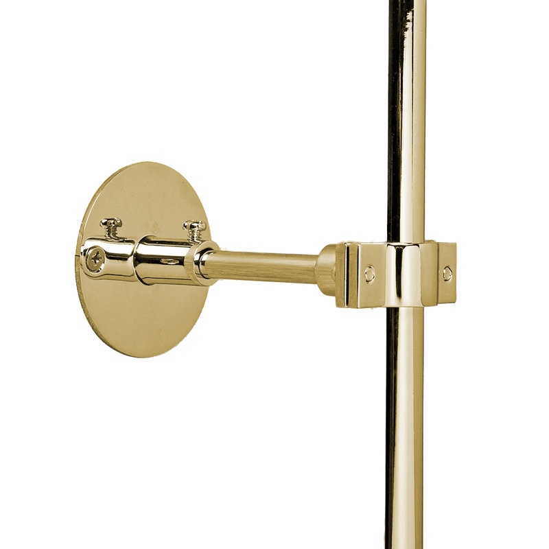 Raccords / attaches avec support de douche de 4 po et entretoise par Strom Living, Nickel mat