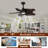 44-Inch Ceiling Fan With Light, 5 Solid Wood Blades, DC Motor, APP & Remote Control, Dimmable Full-Spectrum LED, Reversible Airflow, For 15X15 Ft Living Room Bedroom, Works On Sloped Ceilings (Less Than15°)