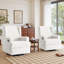 Ensemble de 2 fauteuils inclinables et oscillants rembourrés et oscillants-268112507
