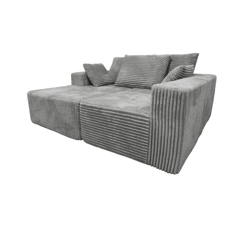 Canapé d'angle, Tissu gris
