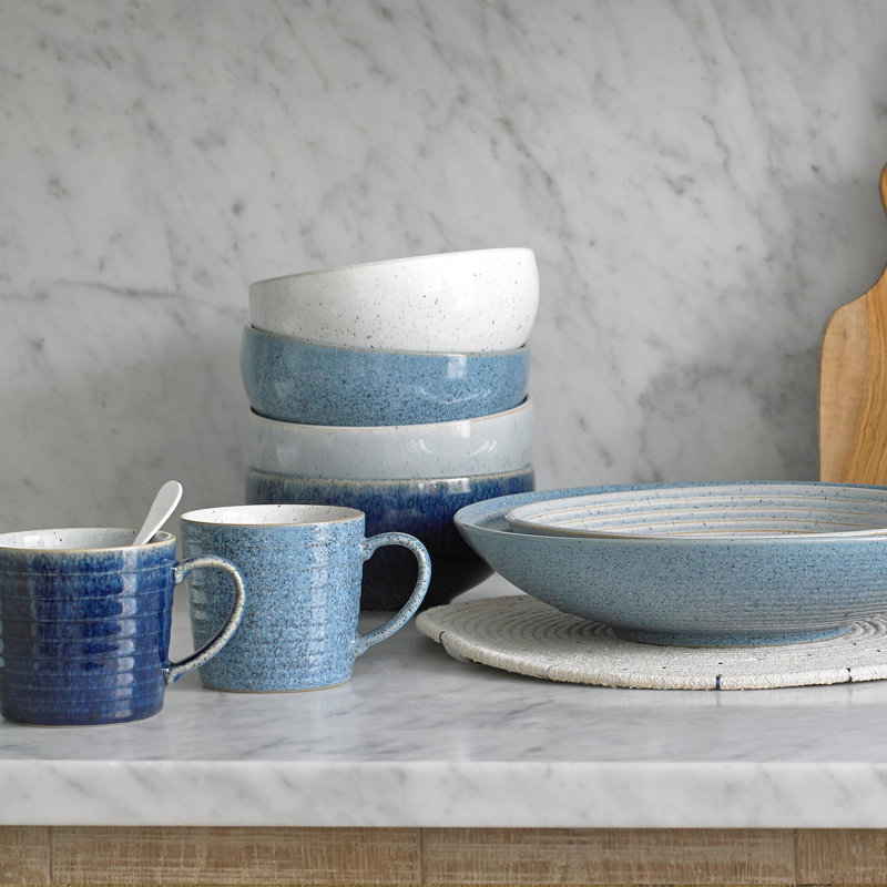 Denby Studio Blue Pebble Ramen/Large Noodle Bowl, Chalk Blue