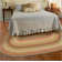 Vinita Abstract Hand Braided Jute/Sisal Rust/Green/Beige Area Rug
