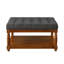 Repose-pieds carré capitonné avec tablette de rangement-2130859665-2130859694