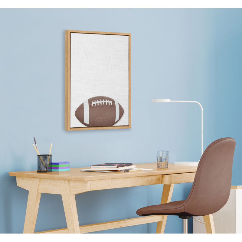 «Football Portrait Color» par Designovation, reproduction d'art sur toile encadrée
