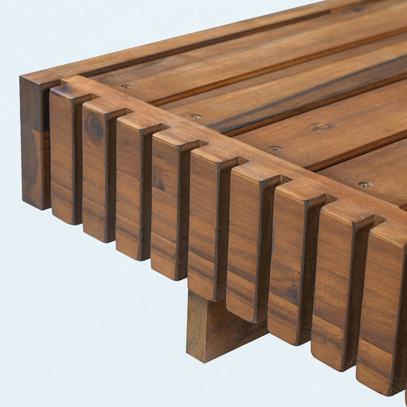 Fauteuil inclinable d'extérieur réglable en bois massif avec dossier à 6 positions Acacia