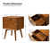 Boneva Mid-century Modern 2-Drawer Nightstand with Hidden Drawer and Built-In Outlets
