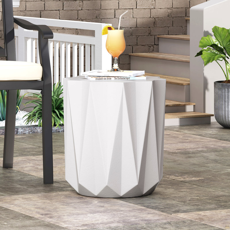 Outdoor Lightweight Concrete Side Table