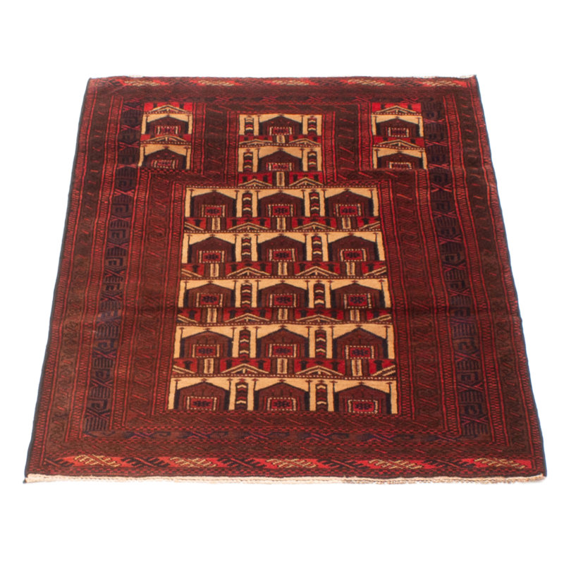 Tapis unique en laine nouvel âge rectangulaire 3 pi 1 po x 4 pi 7 po beige