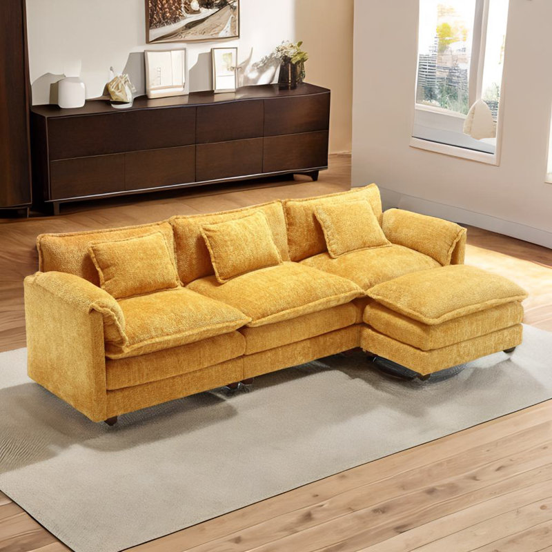 L-shape Sectional Sofa, Yellow