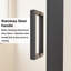 Porte de douche pivotante pliante avec cadre 32 po x 72 po peu encombrante, verre trempé transparent de 1/4 po avec poignée en acier inoxydable, installation réversible, noir