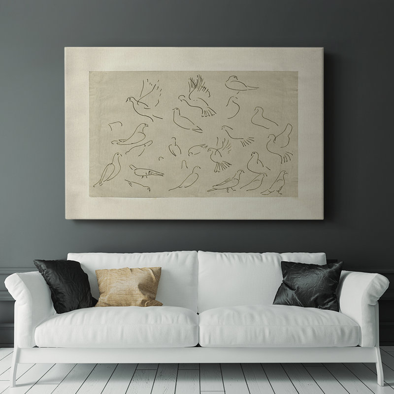 Croquis rétro - LV - Cavas enveloppés de galerie, H 32 po x l 48 po